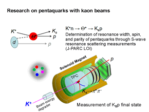 Research on pentaquarks with kaon beams